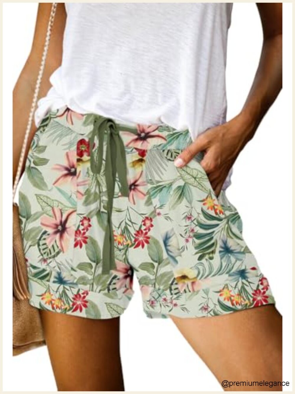 Women's Drawstring Shorts Casual Summer Pockets Elastic Waist Lightweight
